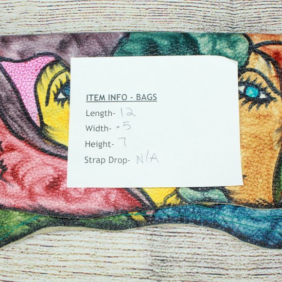 Adriana Bottary Multicolored Hand Painted Clutch Bag - Picture 11 of 11